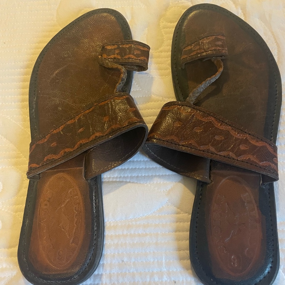 Brown Leather Sandals